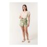 Size Small Blue Vanilla Khaki Geometric Print Wrap Belted Shorts