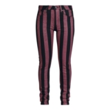 Skarlett – Red/black Stripes Jeans Black-Red by Gothicana by EMP