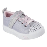 Skechers Girls Heart Steps Shimmer Sweetie Grey 7 UK Toddler
