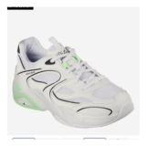 Skechers Womens DL Hyperburst Slip on Trainers White/lime Size 3