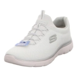 Skechers Womens Summits Artistry Sneaker, White Mesh Gray Trim UK9