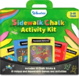 Skillmatics Sidewalk Chalk Activity Kit – Creative Outdoor Fun with 18 Washable Chalk Sticks, 15 Activities & Games for Kids, Gifts for Boys & Girls Ages 3, 4, 5, 6, 7, 8, 9, 10