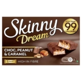 Skinny Dream Choc, Peanut & Caramel / Rocky Road / Salted Caramel / Millionaires Shortbread Bars 5 x 24g