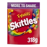 Skittles Vegan Chewy Sweets Fruit-Flavoured Sharing Pouch 318g