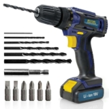 Skotek 18V Cordless Drill & 13pc Screwdriver Set (Battery & Charger Included)