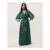 Skyla Floral Embellished Maxi Wrap Dress Green