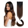 Sleekalon Clip-in Remy Hair Extensions, Ombre Balayage, 22-Inch