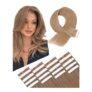 Sleekalon Invisible Tape Hair Extensions, Real Remy Hair, 22in