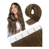 Sleekalon Invisible Tape-in Hair Extensions, 20pcs, Remy Ombre 20in