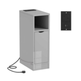 Slim Bedside Table Cabinet with Charging Station