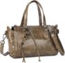 Small Satchel Purse for Women, Vintage PU Leather Shoulder bag