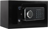 Small Steel Safe Box, Electronic Keypad Lock with Backup Keys, 12 litres, Black for Documents Jewelry Cash, 12.2 X 7.87 X 7.87