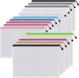 Small Zip Lock Bags15pcs Plastic Folders for Paperwork A4Document Wallets StorageClear Plastic Wallets Flashcard Paperwork OrganiserFolders for DocumentsSuitable for SchoolsOfficesZip Pouch