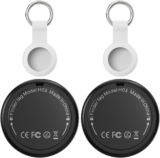 Smart Tracker Tag Item Finders – 2 Pack Smart Tag Compatible with Apple Find My (IOS Only) with Holder, Tracker Devices with Waterproof, 100dB Loud Beep Key Tracker for Luggages Suitcase Wallets Bag