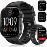 Smart Watch for Men, 2.01 GPS Fitness Tracker with Bluetooth Calls, Black