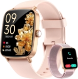 Smart Watch for Women Men,Smartwatch for iPhone/Samsung/Android,1.91 AMOLED Touchscreen,Fitness Watch with BT Call,Heart Rate/Sleep/SpO2 Monitor,120 Sport Modes,IP68 Waterproof,2 Straps