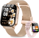 Smart Watches (1000mAh Large Battery), 1.83 HD Smart Watch for Women with Calls/Notifications, Sleep/Heart Rate/SpO2/Blood Pressure Monitor, 100 Sports Modes Fitness Tracker, Rose gold