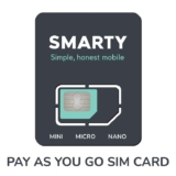 Smarty SIM Only – 18GB 5G Data – Unlimited Mins & Texts, EU Roaming (12GB) – Monthly rolling plan, Cancel Anytime £12 TopCashback