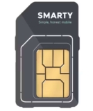 Smarty SIM (Runs on Three / Vodafone) – 80GB Data, Unlimited Min/Text, EU Roaming, 1 Month Plan, No Credit Check, Cancel Anytime