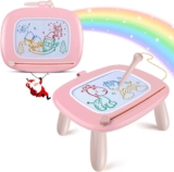 Smasiagon Magnetic Drawing Board Kids – Baby Girls Toys Ages 1-3, Portable Doodle Pad Educational Toys for 1 2 3 Year Old Toddler Girl Boy Birthday Gift (Pink)