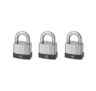 Smith & Locke Laminated Steel Keyed Alike Closed Shackle Padlocks 40mm 3 Pack (392FC) (Free C&C)