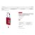 Smith & Locke Red Aluminium Combination Padlock (H)41mm (W)30mm