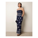 Smocked Top & Wide-Leg Trouser Set