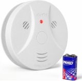 Smoke Alarm for Home, Smoke Detector with DC 9V Battery & Test Button, Smoke Detectors for Home Bedroom Hallway Caravan