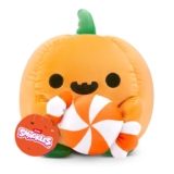 Snackles Series 1, Plush 8-inch Jack-o-Lantern with Lolly (MOON) by ZURU, Plush with Snack Accessory