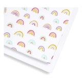 Snuz Cot Sheets 140×70 Fitted, 2-Pack Jersey Cotton Rainbow