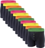 Sock Stack 12 Pairs Boxer for Men Designer Black Fashion Band Mens Underwear Multipack Moisture Wicking Boxers Shorts