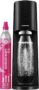 SodaStream TERRA Sparkling Water Maker, Soda Stream Machine Starter Kit with 1 CO2 Quick Connect 60L Gas Cylinder and 1 Reusable BPA Free Bottle, Make Pepsi at Home, Black