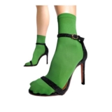 Sofsy Italian Ankle Socks for Women, 40 Den, Clover Green