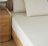 Soft and Easycare 28cm Fitted Sheet, Single, Natural – Free C&C Only
