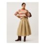 Solana High Neck Stripe Jumper Camel