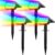 Solar Color Changing Lights Outdoor, Multi-Color RGB Landscape Spotlight, IP65 Waterproof Solar Powered Garden Lights, Solar Spot Lights for Pathway Tree Garden Halloween Christmas, 4 Pack
