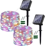 Solar Fairy Lights, 2 Pack Total 240LED/80FT Solar Garden Lights -DczyLtd EU FBA