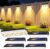 Solar Fence Lights Outdoor, 6 Pack Solar Lights Outdoor Garden Warm White/Cool White& RGB 8 Colors, 5 Lens 40 Lighting Modes, IP65 Waterproof, Outside Wall Light for Garage, Yard, Pathway