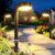 Solar Lights Outdoor Garden 4 Pack, 2X Brighter Garden Lights Solar Powered IP65 Waterproof Pathway Lights, Up to 16 Hrs Garden Ornaments Outdoor for Yard, Patio, Walkway, Path(Warm White)