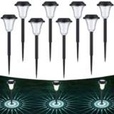 Solar Lights Outdoor Garden, 8 Pack LED Garden Lights Solar Powered Waterproof, Auto On/Off Pathway Lighting – SALOON NICE LIMITED FBA
