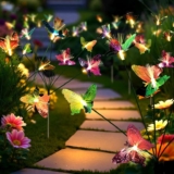 Solar Lights Outdoor Garden, Butterfly Solar Swaying Lights, (6 Pack,Warm White) – Discount at Checkout – Sold by Solelawn / FBA