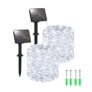 Solar Lights Outdoor Garden Waterproof Total 240LED 12Mx2 Pack