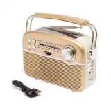 Solar-Powered Portable Radio with AM/FM/SW, Bluetooth, USB & MP3