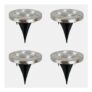 Solar Stainless Steel Deck Lights 4-Pack