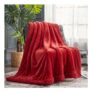 Solid Plush Luxury Flannel Blanket (150x200cm) – Red