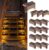 Solpex Solar Deck Lights, 16 Pack Solar Lights for Outdoor, Waterproof for Outdoor Stairs, Step, Fence, Yard, Patio, Pathway(Brown Warm White)