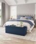 Songmics 131L Foldable Velvet Storage Ottoman Bench, 110cm, 300kg Capacity – Black/Blue – With Code – Sold by Songmics
