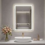 Songmics 50.7 x 70.7 cm Anti-Fog Bathroom Mirror with Adjustable LED Lights W/Voucher