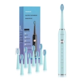 Sonic Electric Toothbrush for Adults & Kids with 8 Brush Heads Blue