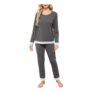 Sopesil Womens Cotton Pajama Set 2-Piece Grey